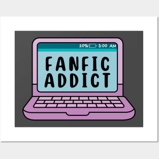 Fanfic Addict - Purple Laptop Posters and Art